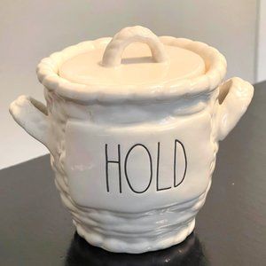 Rae Dunn HOLD Small Woven Basket Style Canister